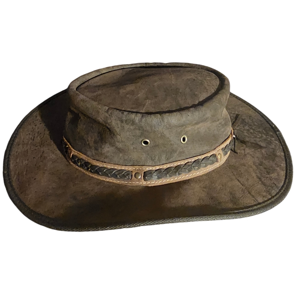 EUC | Red Rock Hats 🦘Australia🦘 Size XXL Dark Brown | Genuine Kangaroo Leather
